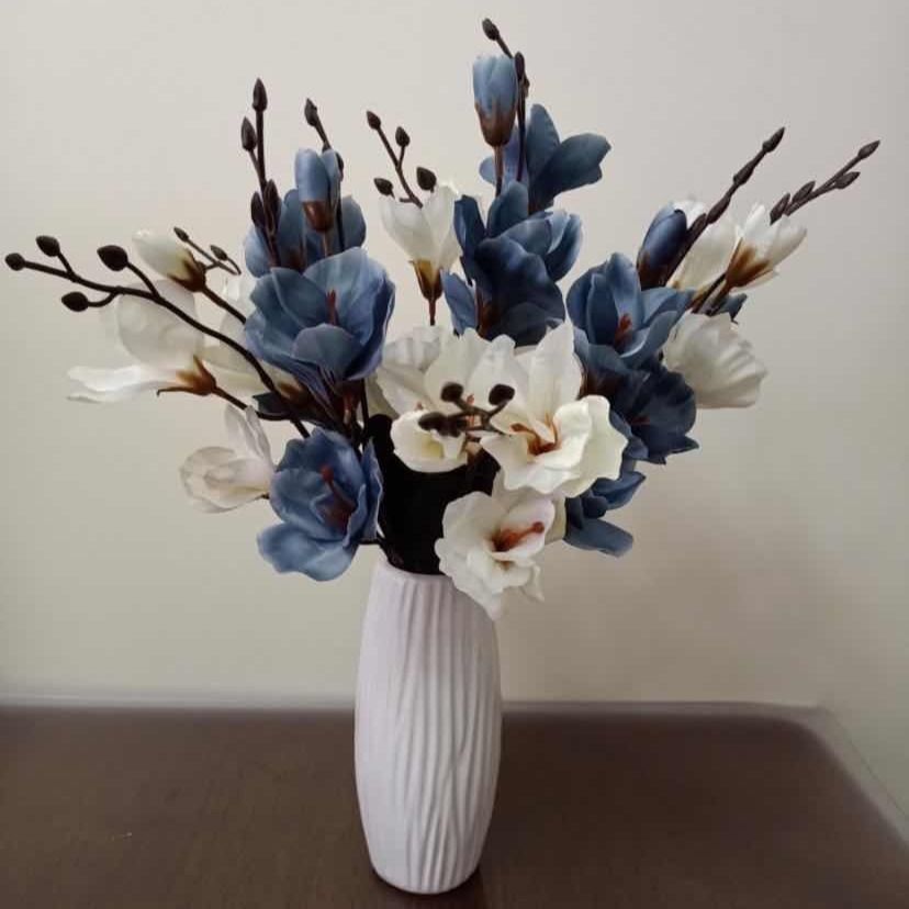 magnolia elegant scottish sentiment artificial flower thanksgiving bridal bouquet fake flower silk flower friendship eternal