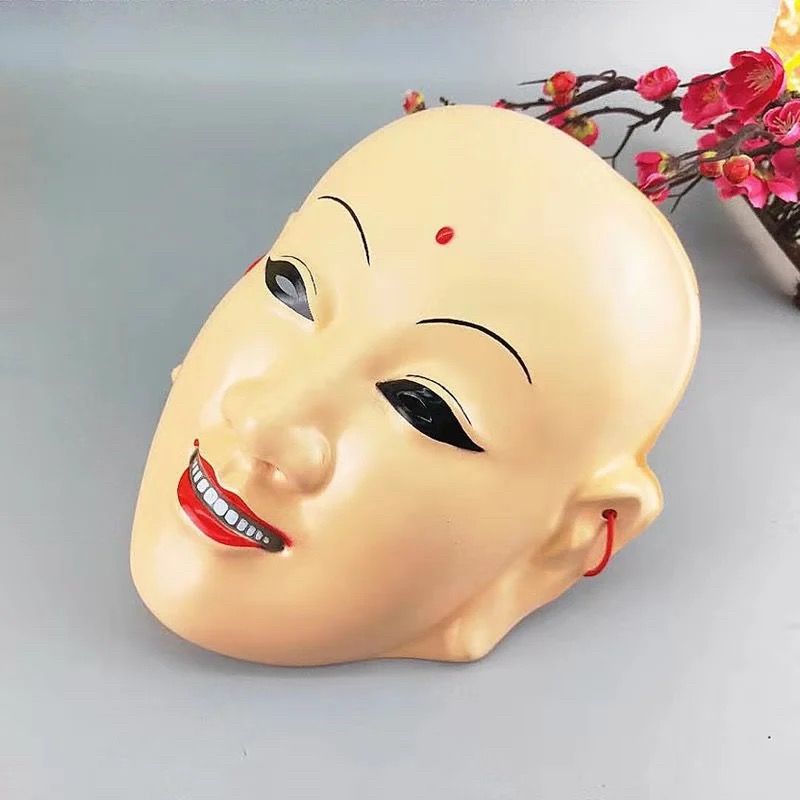 tang monk mask men‘s and women‘s headgear horror grimace half face zombie clown death tiktok scary funny makeup props