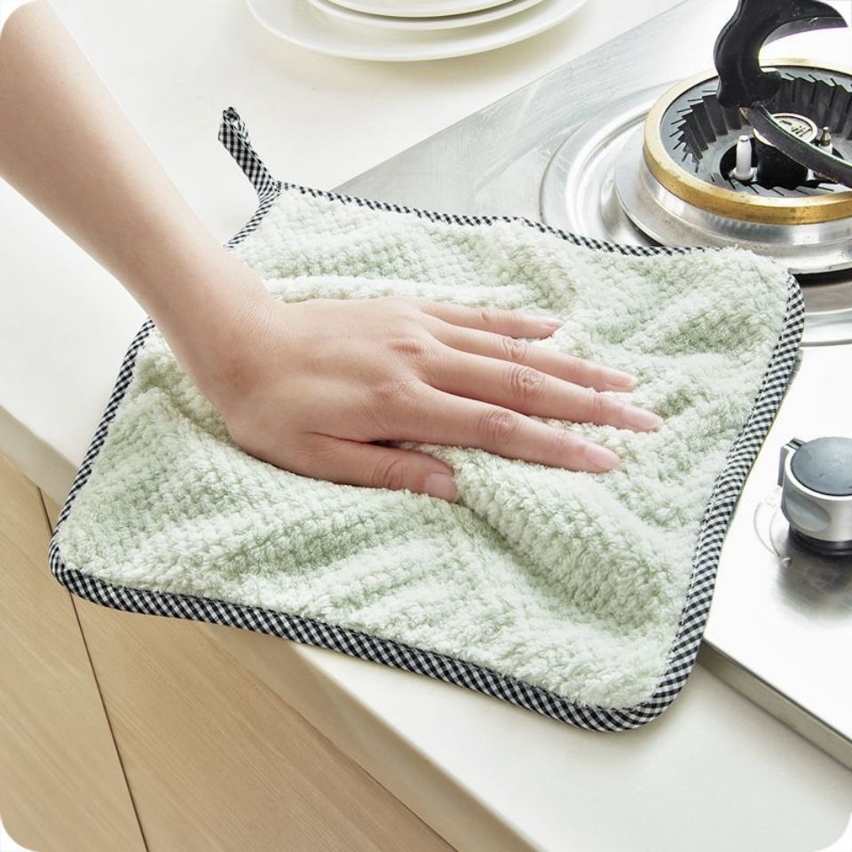 [five pairs 10 pairs] rag oil-free lint-free dishcloth decontamination absorbent kitchen special scouring pad