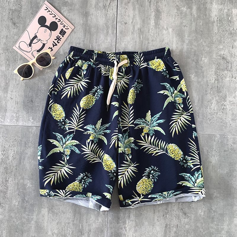 american shorts men‘s hong kong style trendy outer wear plus size sports shorts casual hawaiian beach pants men‘s loose