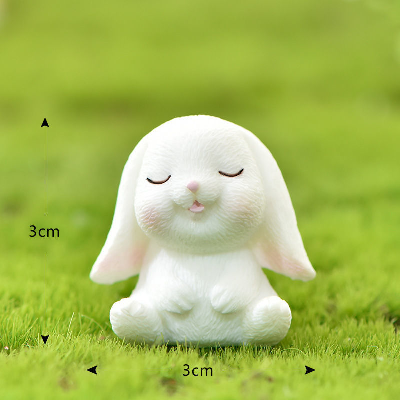 Bonsai Small Ornaments Cute Animal Cartoon Rabbit Decorations Carrot Rabbit House Plant Resin Accessories