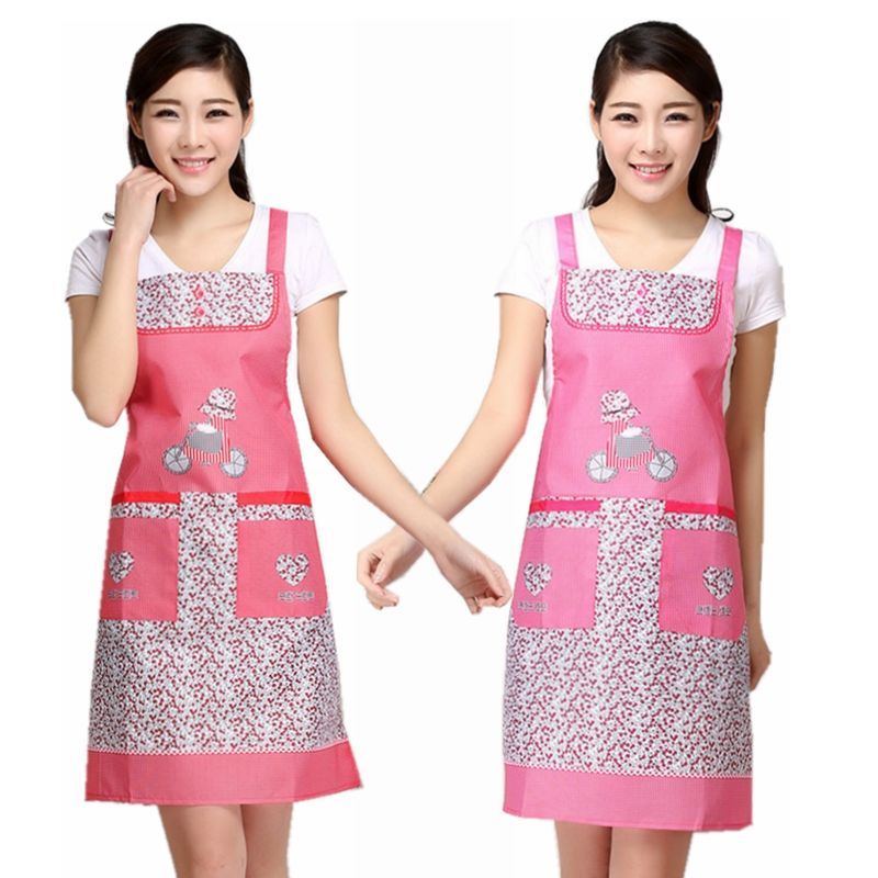 Korean Style Apron Smock Men's and Women's Work Clothes Suspender Adult Kitchen Home Cooking Oil-Proof Breathable Waist Skirt