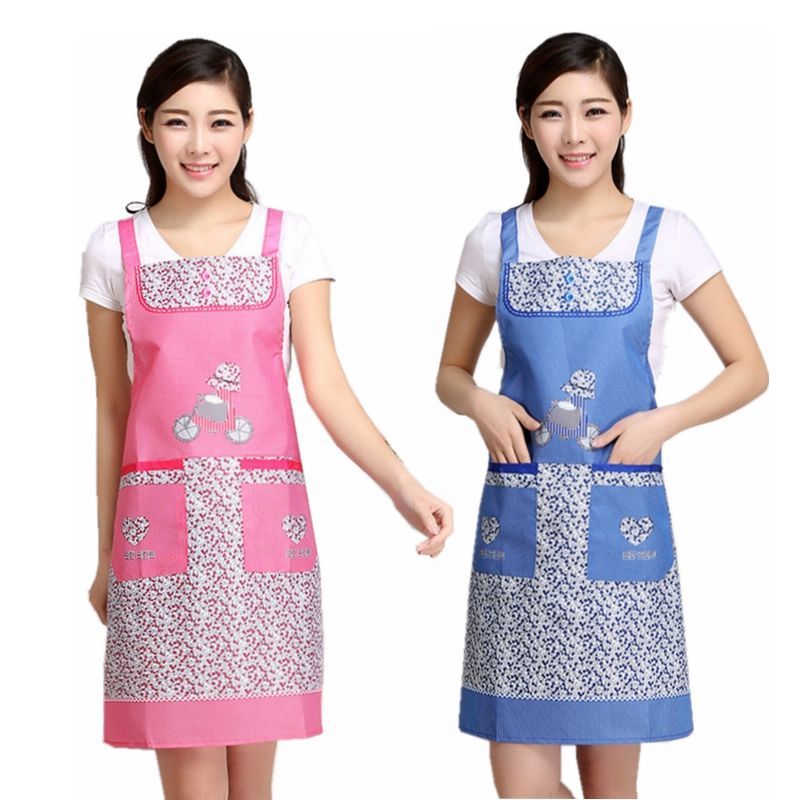 Korean Style Apron Smock Men's and Women's Work Clothes Suspender Adult Kitchen Home Cooking Oil-Proof Breathable Waist Skirt