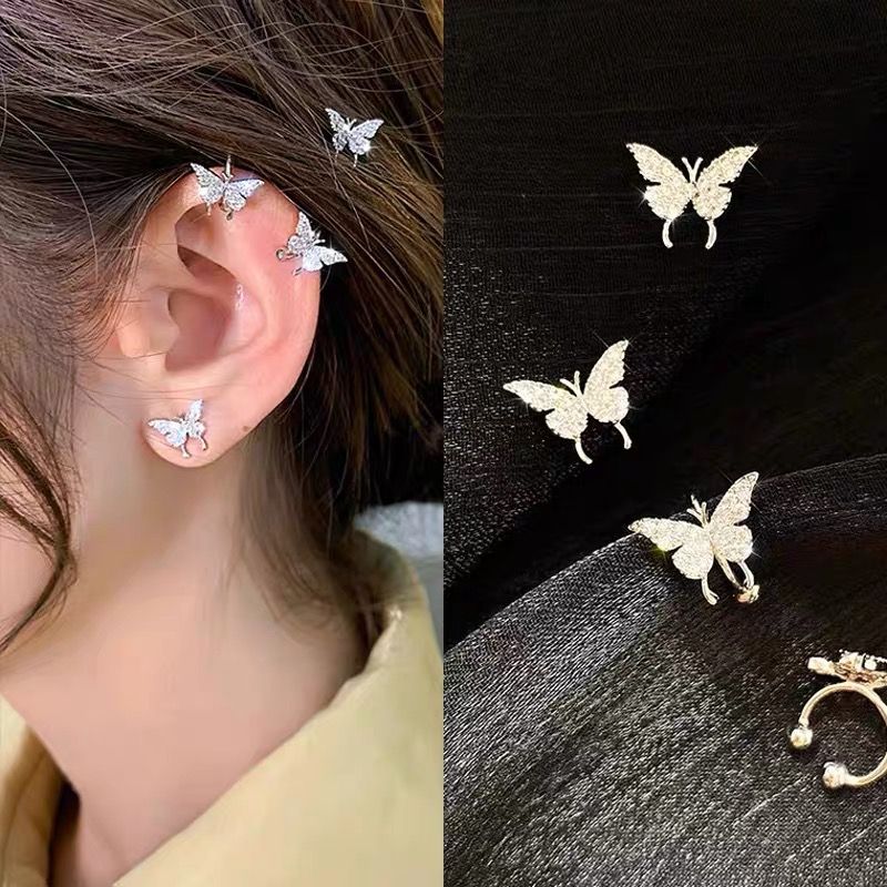 douyin online influencer non-piercing ear clip female student simple girlfriends ear clip super fairy ear clip stud earrings female earrings for couple