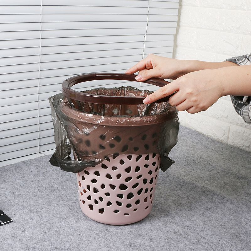 [Set Is More Favorable] Clamping Ring Trash Can Household Large Living Room Bedroom Bathroom Creative Trash Small