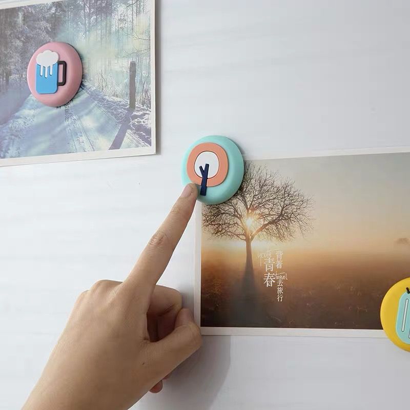 Cartoon Fruit Magnet Refridgerator Magnets Magnetic Snap Early Education Perception Cute Message-Leaving Whiteboard Three-Dimensional Silicone Magnet Decoration