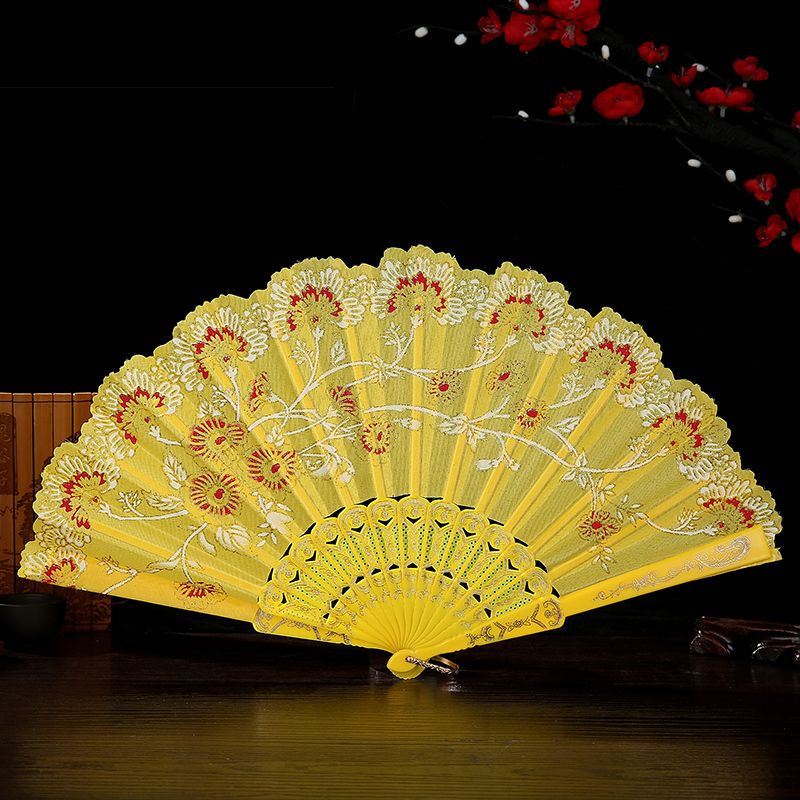 Plum Blossom Antique Fan Hanfu Fan Classical Female Fan Folding Fan Gift Fan Disco Dancing Fan Dance Fan Girl Fan