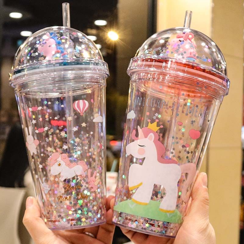 water cup female student korean style straw cup internet celebrity ins cup children‘s water cup large capacity portable cup ice cup