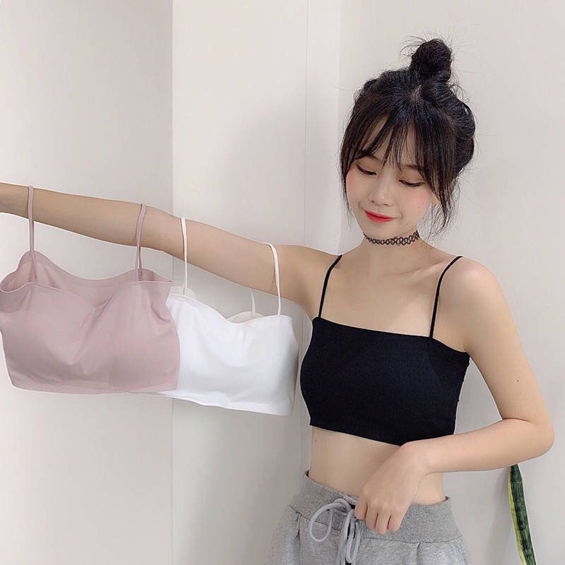 ice silk sling wireless anti-exposure wrapped chest underwear female students korean style tube top bottoming vest female inner wear thin