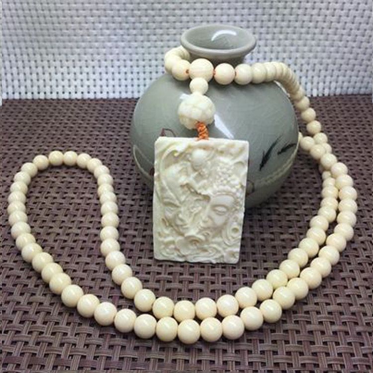 natural ivory nut bracelet 108 necklace guan gong guan yin pendant pendant men‘s and women‘s long necklace couple bracelet