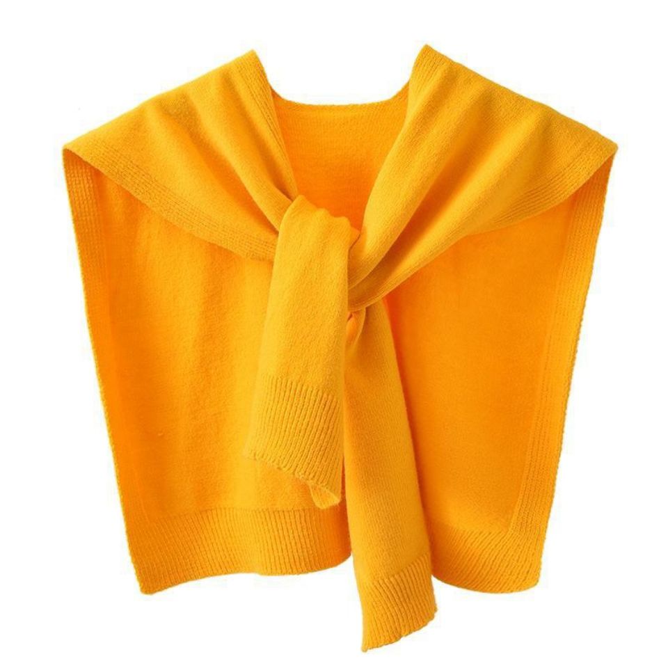 shoulder-matching shawl spring and summer korean-style knitted knotted air-conditioned room scarf women‘s autumn and winter neck protection shawl scarf