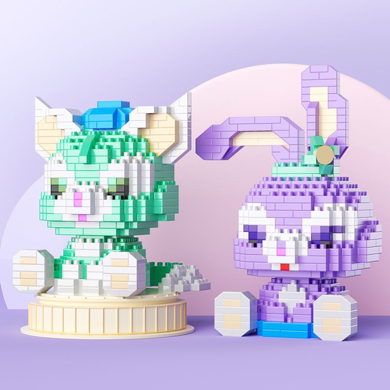 Miniature Stereo Rhinestone Assembling Small Particles Puzzle Building Blocks Toys Compatible with Lego Disney Stellalou Ornaments