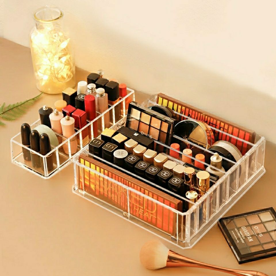 internet celebrity powder cake eye shadow storage box cosmetic storage box for lipstick air cushion eye shadow tray red drying rack drawer