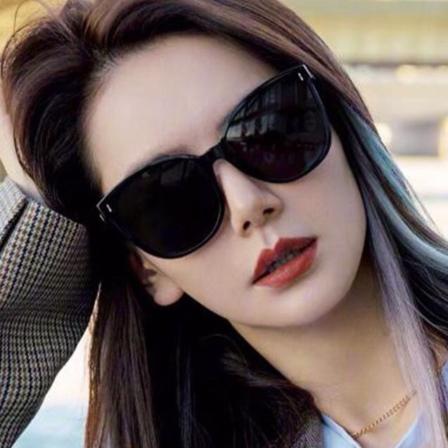 Gm Sunglasses for Women to Make Big Face Thin-Looked 2021 New Popular Net Red Uv-Proof White Myopia Sunglasses Men