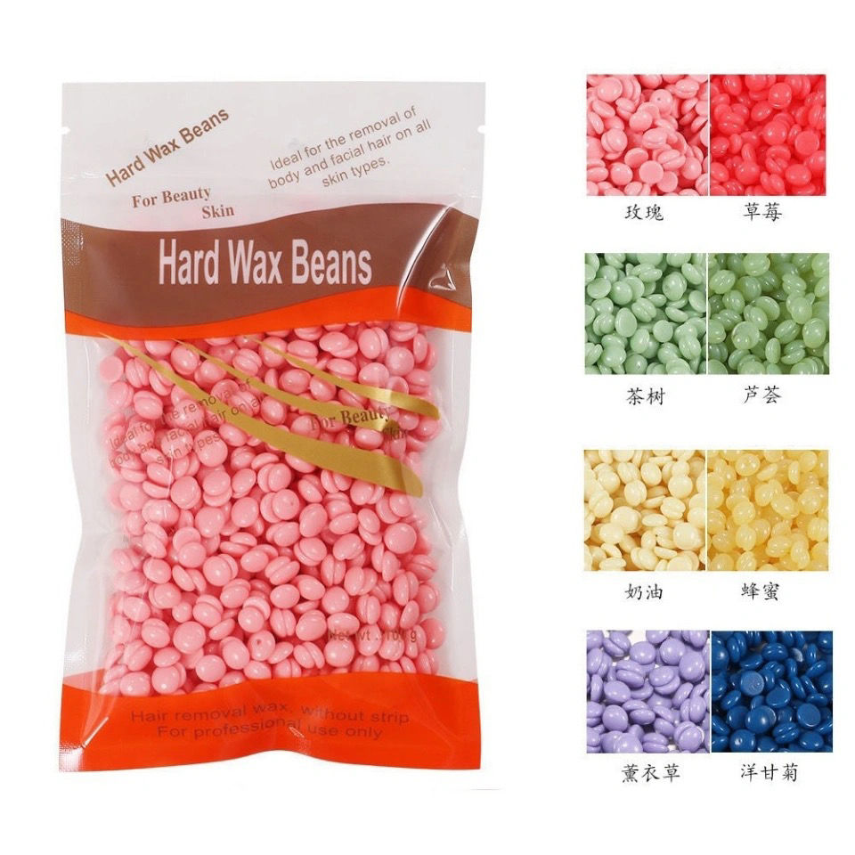 beeswax unhaired butter-bean hot wax hair removal beans private parts facial beard lip hair male and female students beeswax beans depilatory cream