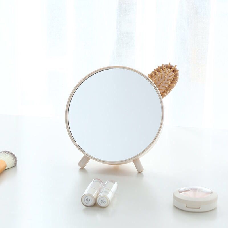 Dormitory Mirror Desktop Makeup Mirror Desktop Princess Mirror Dressing Mirror Desk Makeup Mirror Student Minimalist