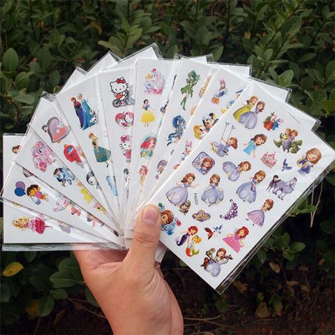 Free Shipping 100 Pieces 2000 Stickers 200 Pieces 4000 Stickers Children Stickers Cartoon Stickers Paper Kindergarten Reward Stickers