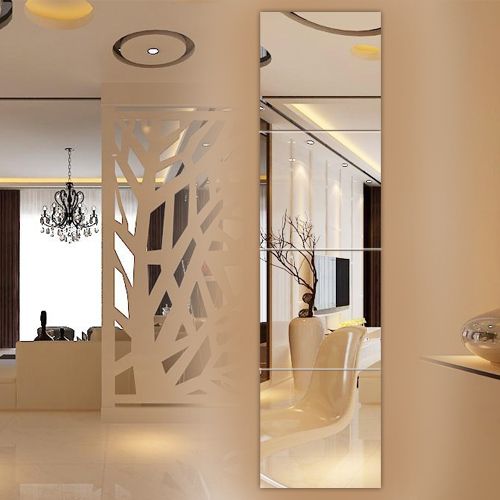 full-length mirror patch square adhesive bedroom combination mirror dressing mirror full-length mirror wall hanging mirror self-adhesive household