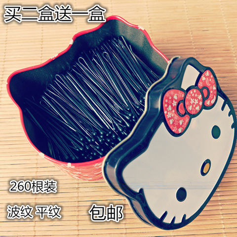 round head little black clip bar clip side clip hairpin bang clip children headwear boxed flat corrugated small steel clip