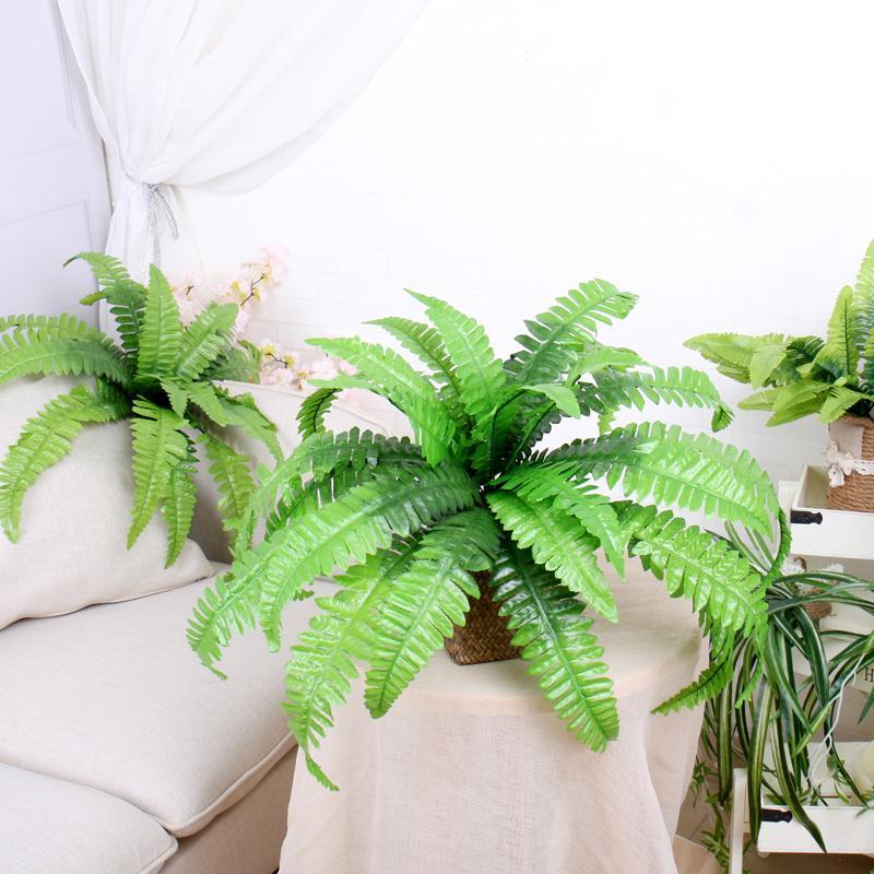 Artificial Fern Plants Green Plants Wall Wedding Celebration Decoration Flowers and Plants Fake Persian Grass Leaves Fake Leaves Green Big Leaves