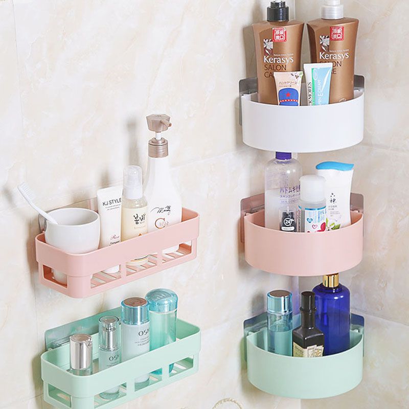 Storage Rack No Trace in Bathroom Storage Rack Bathroom Storage Basket Kitchen Bathroom Punch-Free Storage Basket Storage Rack