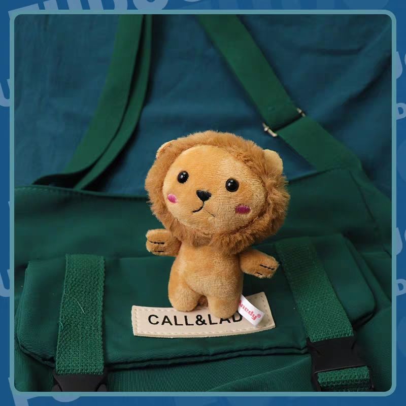 Korean Cute Cartoon Shy Lion Pendant Leo Plush School Bag Bag Ornaments Doll Toy Gift