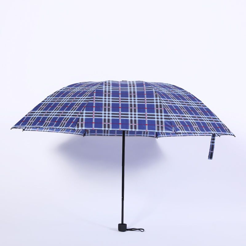 british style plaid umbrella men‘s and women‘s tri-fold folding oversized double business umbrella sun umbrella sun protection dual-use sun umbrella