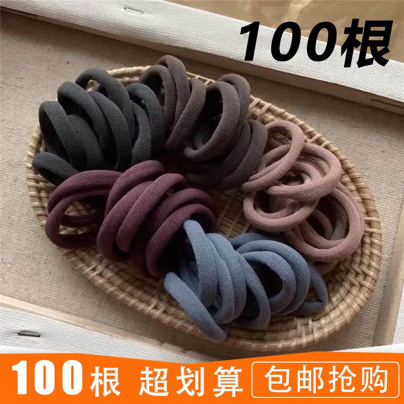 high elastic seamless hair rope hair band female student online red korean style tie-up hair rubber band hair accessories does not hurt hair hairtie