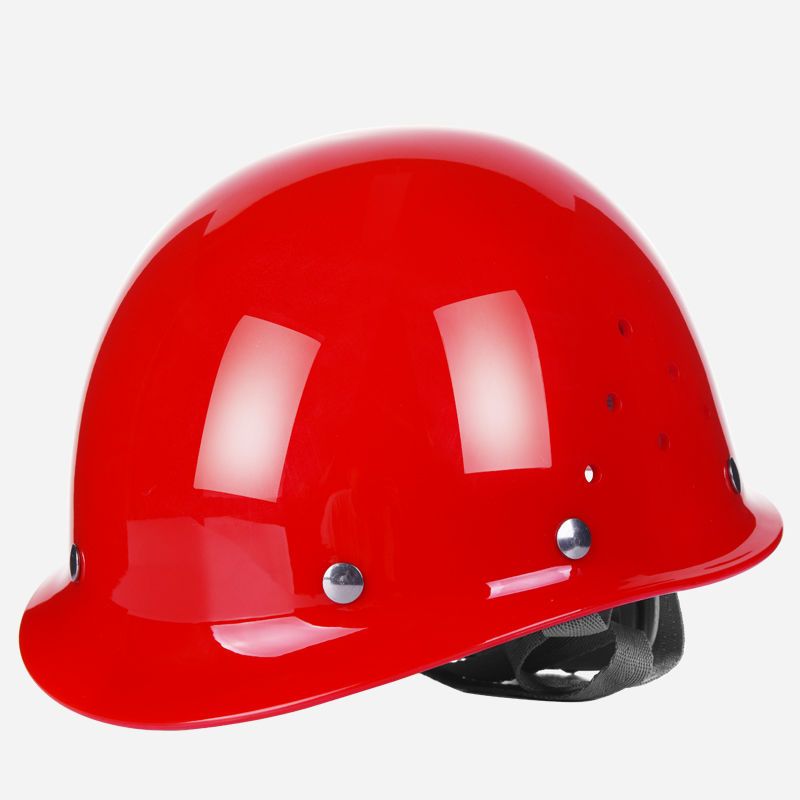 High-Strength National Standard Construction Site Helmet Breathable Engineering Construction Helmet Leader Thickened Fiberglass Labor Protection Dust Protection Cap