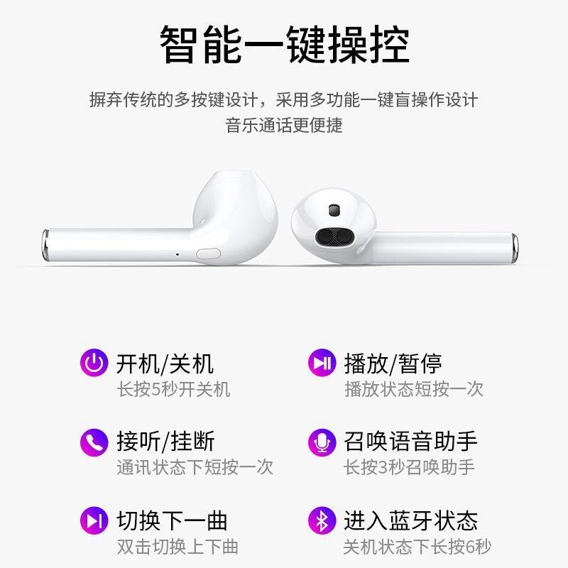 Wireless Bluetooth Headset Binaural Mini in-Ear Sports Huawei Oppo Apple Vivo Android Phone Universal
