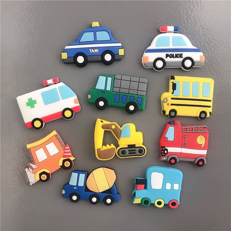 Children's Early Education Refrigerator Stickers Magnetic Stickers Personalized Creative Cartoon Cute Soft Magnetic Stickers Car Whiteboard Blackboard Magnet Stickers