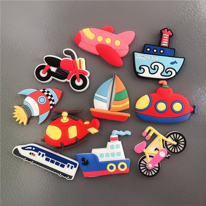 Children's Early Education Refrigerator Sticker and Magnet Sticker Unique Creative Cartoon Cute Soft Magnetic Stickers Car Whiteboard Blackboard Magnet Stickers