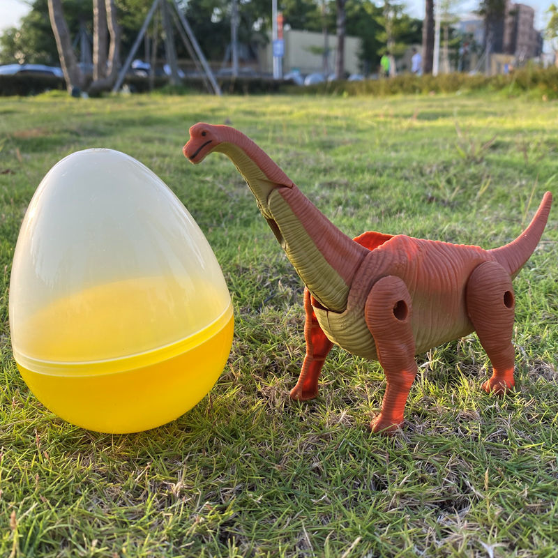 恐龙蛋变形蛋组装孵化霸王龙三角龙男孩儿童玩具仿真动物模型套装