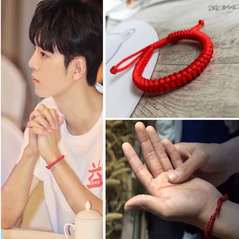 xiao zhan style dorje knot red rope bracelet female student korean style birth year bracelet men and women bracelet couple girlfriends rope