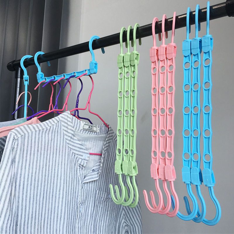 multi-function magic hanger tiktok same five-hole hanger clothes storage artifact space-saving household non-slip hanger