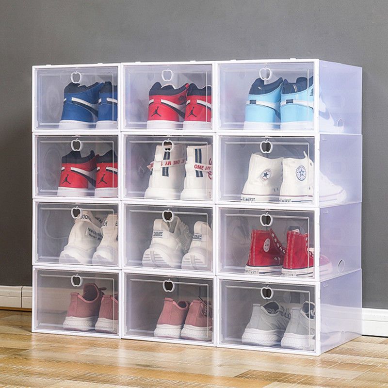 plastic shoe box storage case shoe cabinet transparent shoes storage fantastic high-top aj shoe box simple shoe rack