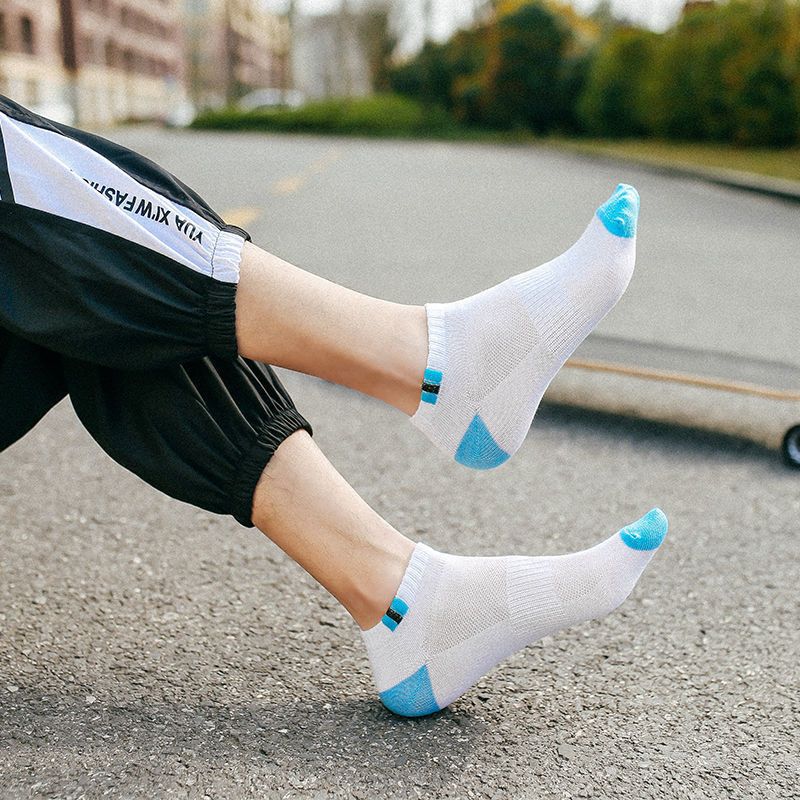 [Buy 10 Get 10 Free] Socks Men's Socks Ankle Socks Short Tube Spring and Summer Short Tube Sweat-Absorbent Breathable Invisible Socks Korean Style