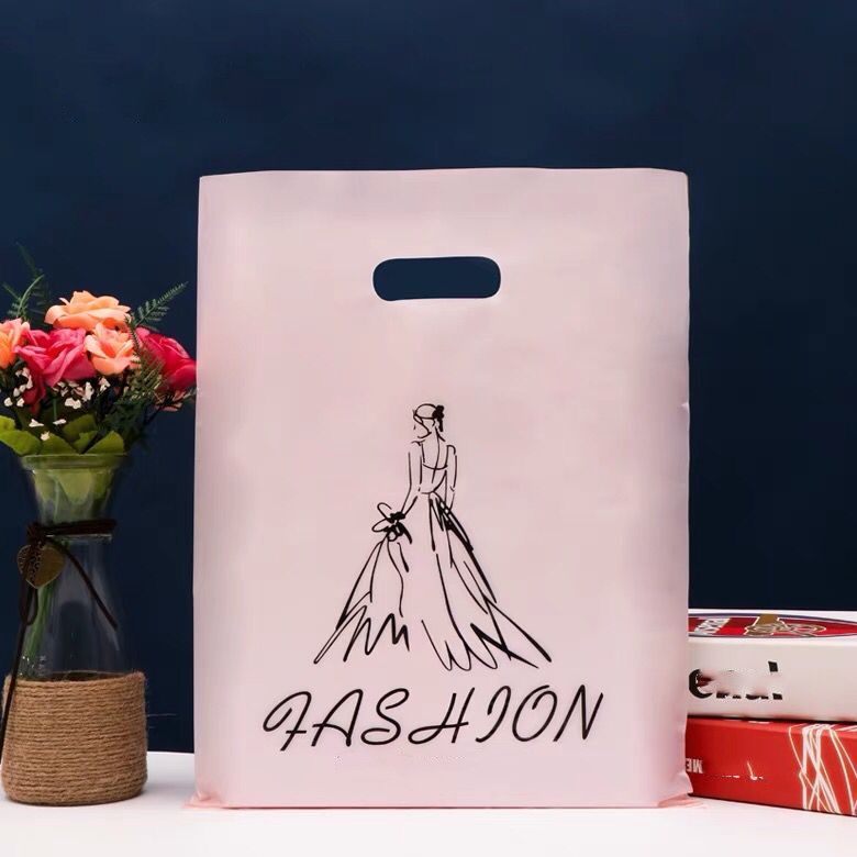 Clothing Store Tote Bag Plastic Packaging Bag Gift Cosmetic Bag Large and Medium New Shopping Cartoon Bag Free Shipping