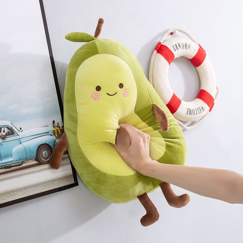 Online Influencer Cute Avocado Pillow Plush Toy Doll Female Ragdoll Sleeping Doll Pillow Birthday Gift Female