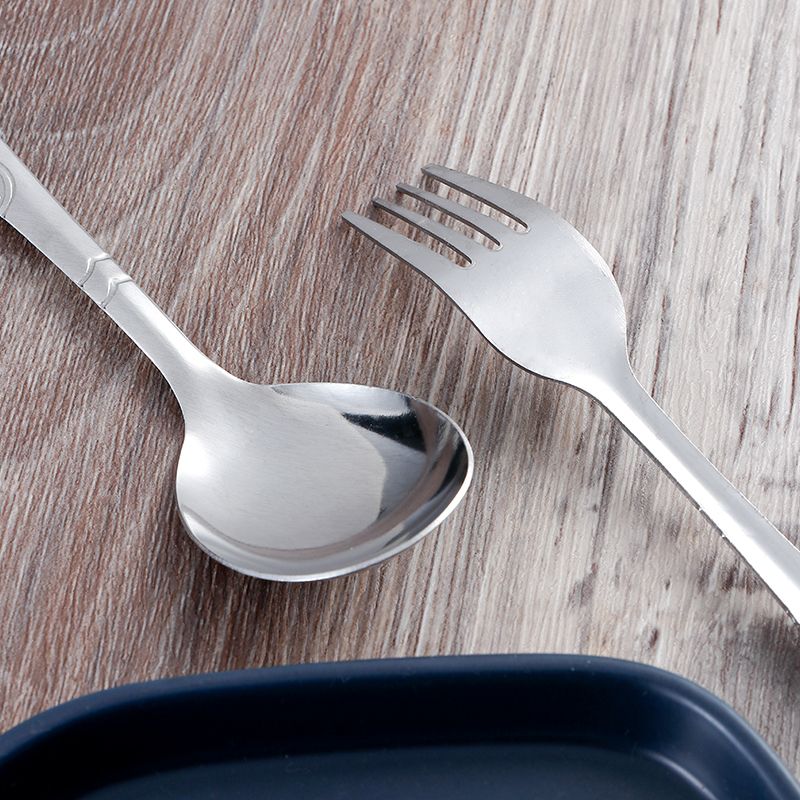 不锈钢加厚勺子家用西餐勺叉咖啡长柄喝汤勺学生食堂吃饭勺子批发