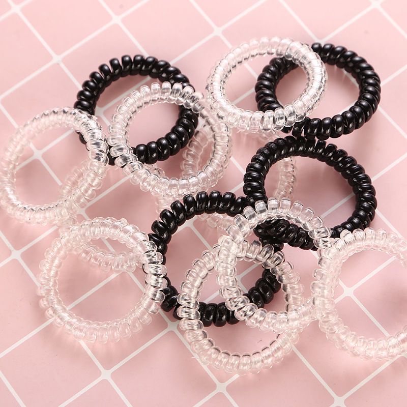 phone line hair ring korean elastic band headband black transparent hair band adult hair elastic band online influencer headdress