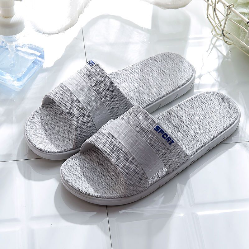 slippers men‘s summer indoor non-slip soft comfortable simple korean style slippers bathroom bath men‘s and girls‘ sandals