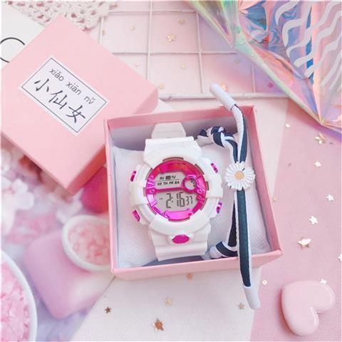 Men's and Women's Korean-Style Simple Fashion Junior and Middle School Students Ins College Style Children's Good-looking Electronic Watch