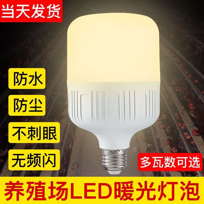 led warm light bulb e27 large screw mouth energy-saving lamp super bright household energy-saving bulb warm light eye protection lighting electric bulb