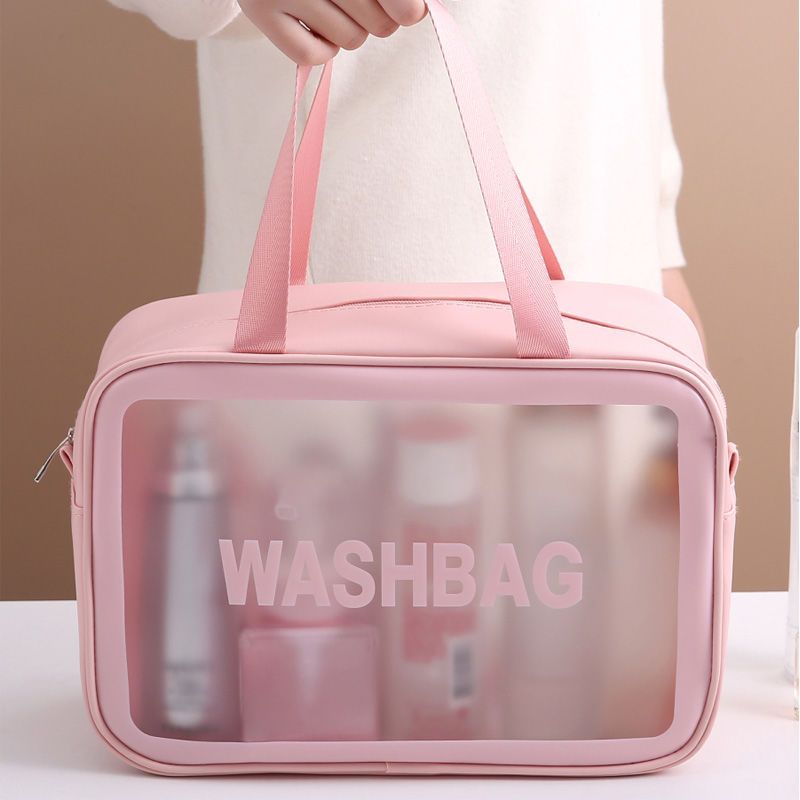 Transparent Cosmetic Bag Large Capacity Ins Internet Celebrity Wash Bag Women's Waterproof Portable Outing Portable Cosmetics Buggy Bag