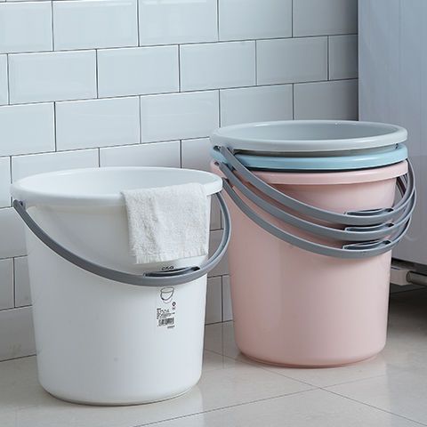 portable plastic bucket household thickened water storage tank large capacity for student dormitory laundry barreled water bucket round barrel