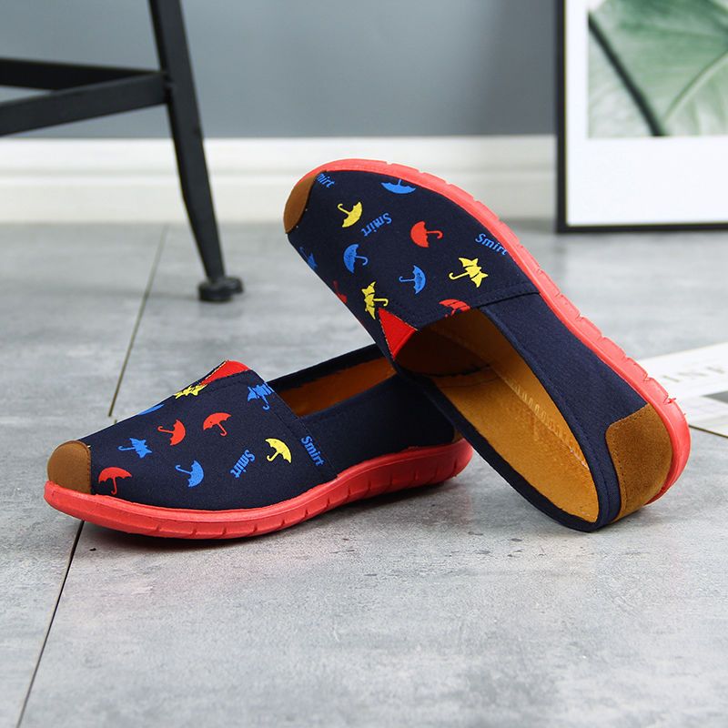 2023 buy one get one free spring new women‘s shoes non-slip wear-resistant thickening work shoes comfortable slip-on mother canvas shoes