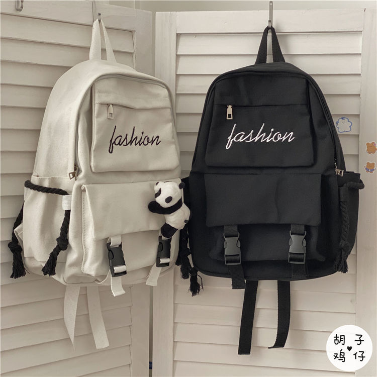 japanese harajuku black girl student schoolbag korean ins hong kong style retro workwear backpack casual backpack men