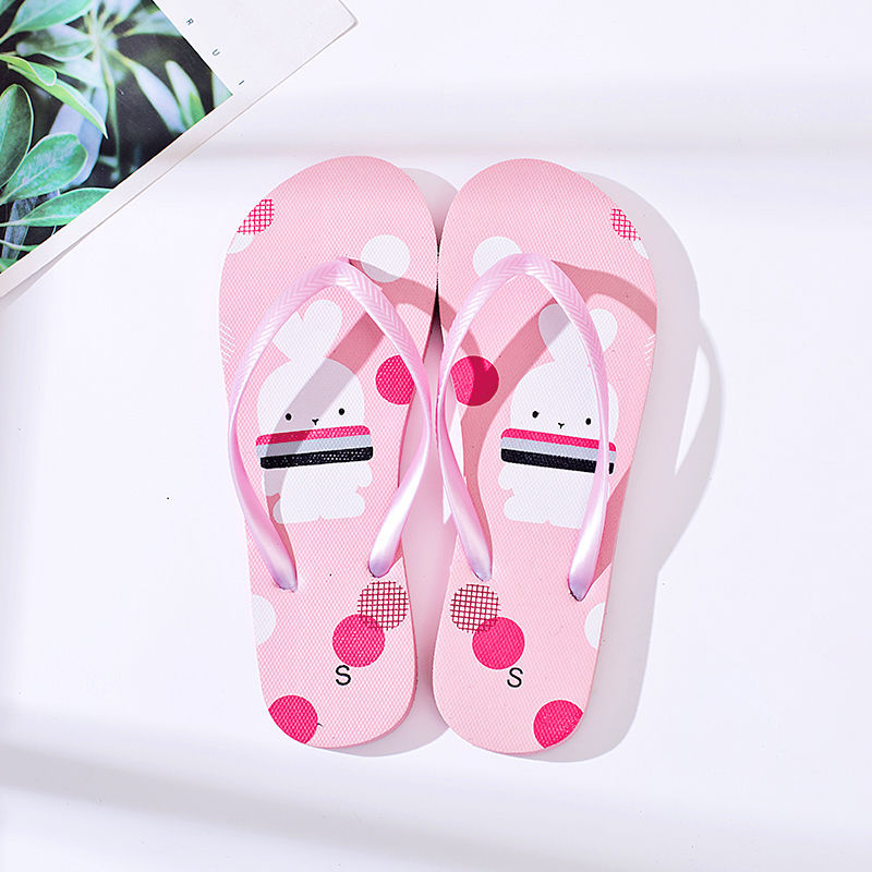 cartoon flip flops women‘s 2022 new summer outdoor travel beach shoes internet celebrity seaside leisure flip-flops slippers