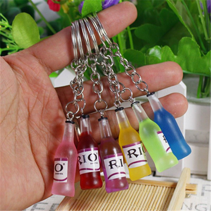 Creative New Simulation Beverage Bottle Cola Sprite Cans Mineral Water Bottle Beer Bottle Keychain Holiday Gift